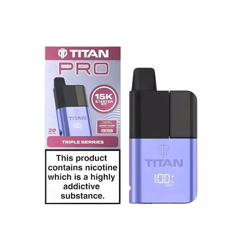 Titan Pro 15K Puffs Prefilled & Reusable Pod Vape Kit