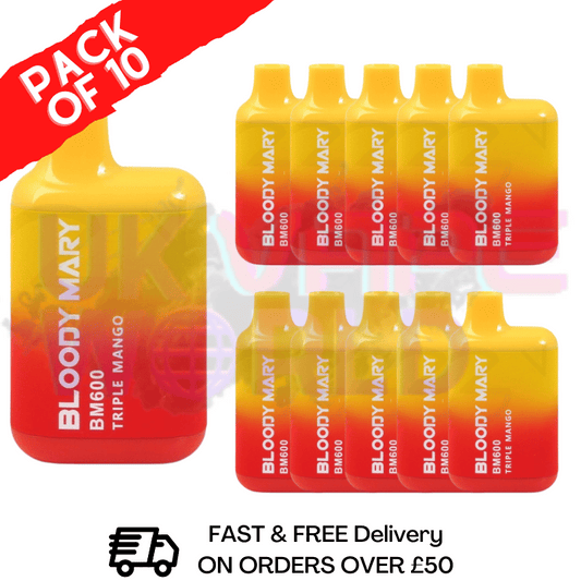 Triple Mango - Bloody Mary 600 Puffs, 10er-Packung