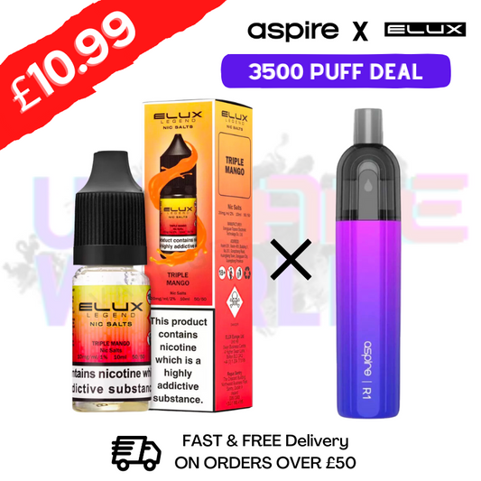 Triple Mango ELUX LEGEND Salz 3500 Züge x Aspire Einweg-Set