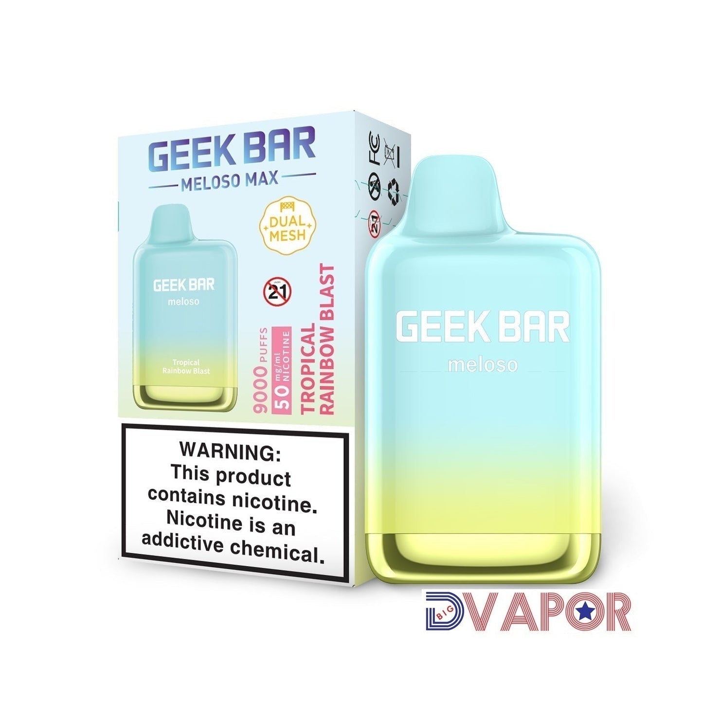 Geek Bar Meloso Max Dual Mesh 9000 Züge Einweg-E-Zigarette - Wiederaufladbar