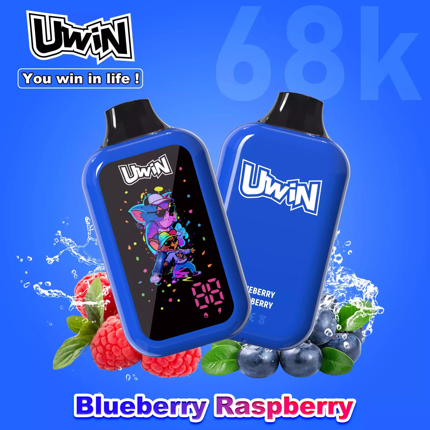 UWIN Digital Box 68K 68000 Puffs Mesh Coil Long Lasting Disposable Vape Wholesale Bulk Buy