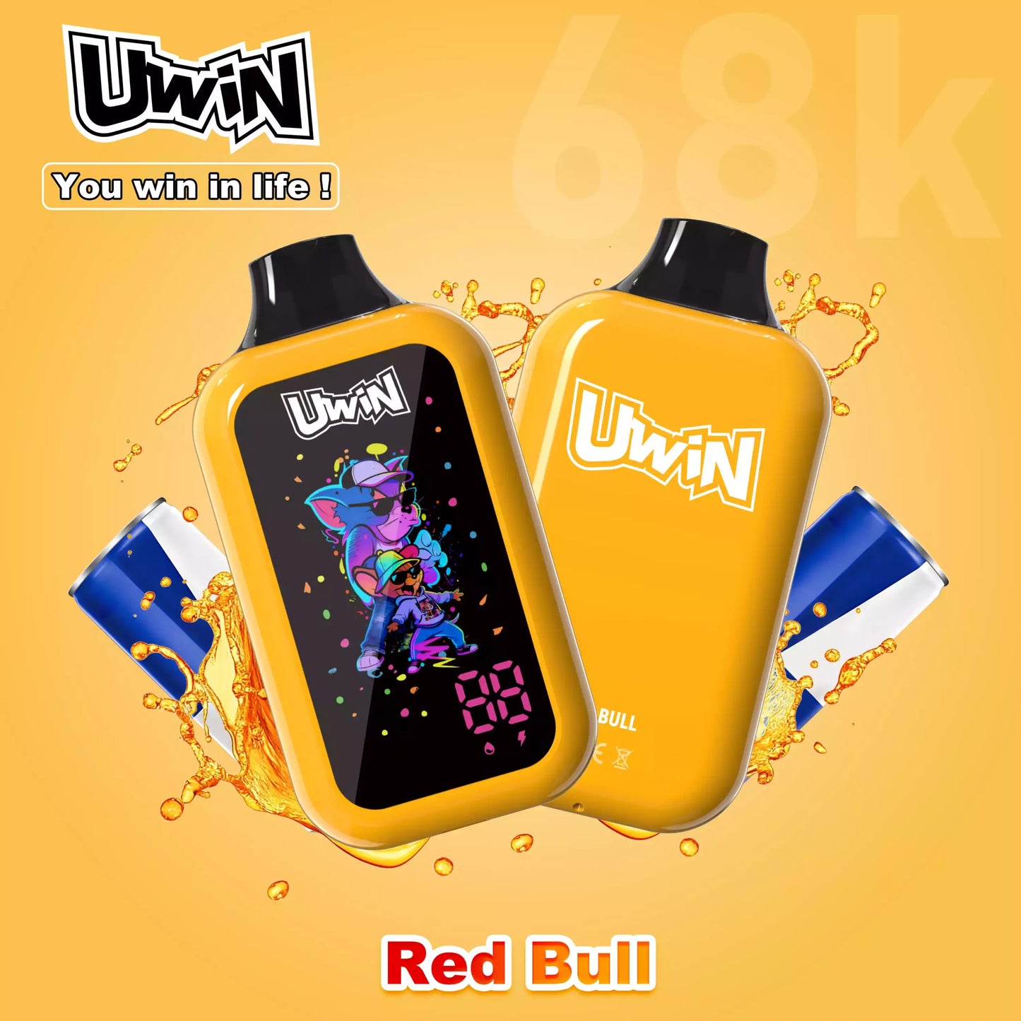 UWIN Digital Box 68K 68000 Puffs Mesh Coil Long Lasting Disposable Vape Wholesale Bulk Buy