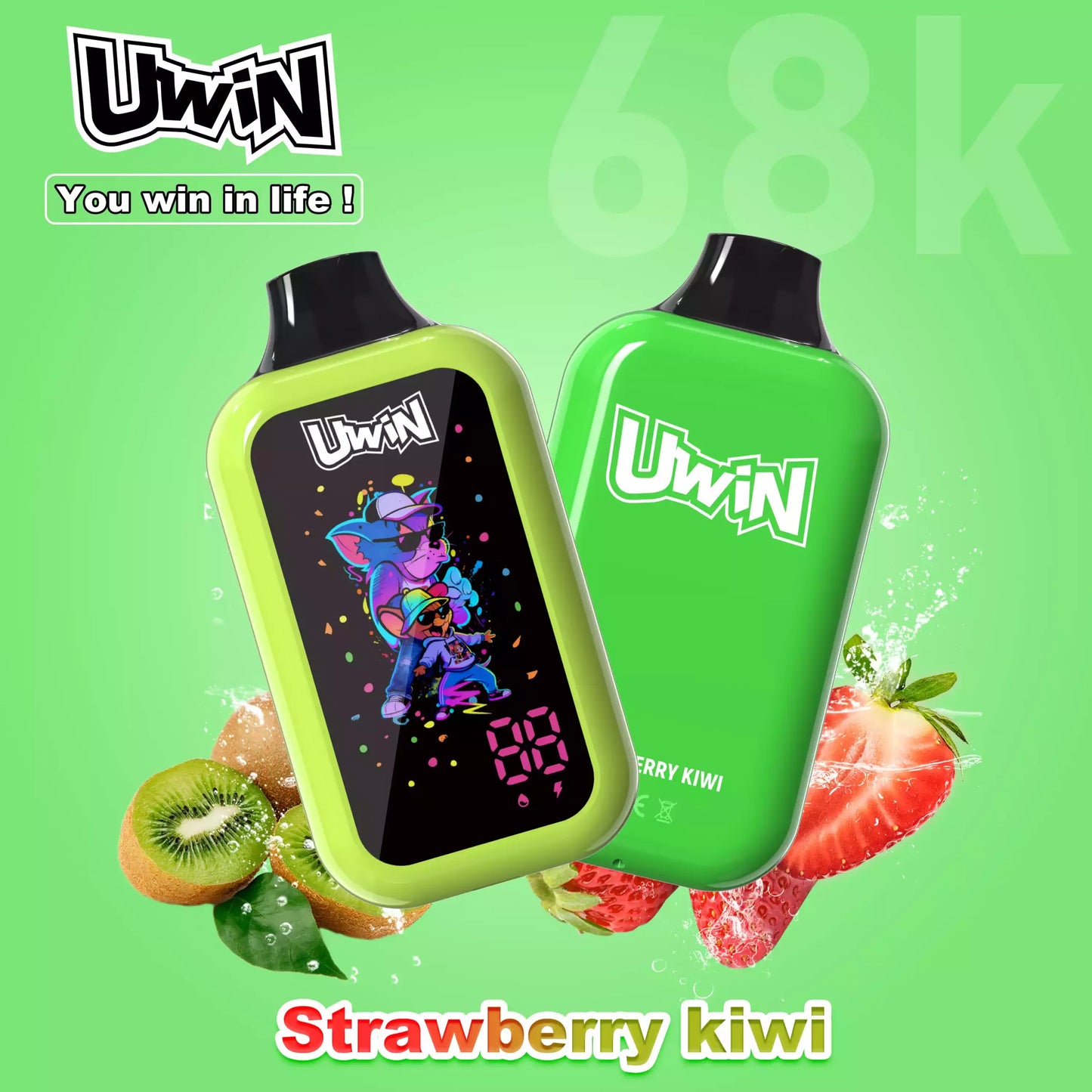 UWIN Digital Box 68K 68000 Puffs Mesh Coil Long Lasting Disposable Vape Wholesale Bulk Buy