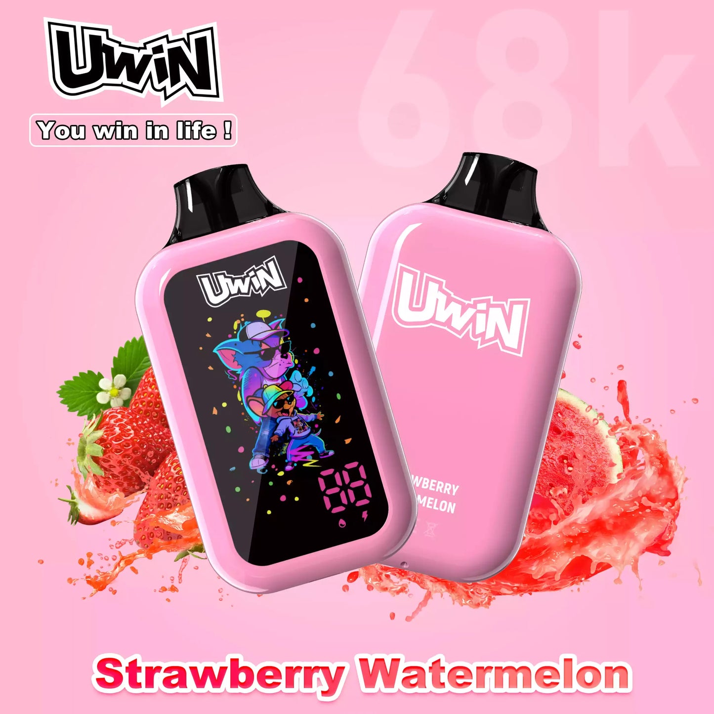 UWIN Digital Box 68K 68000 Puffs Mesh Coil Long Lasting Disposable Vape Wholesale Bulk Buy