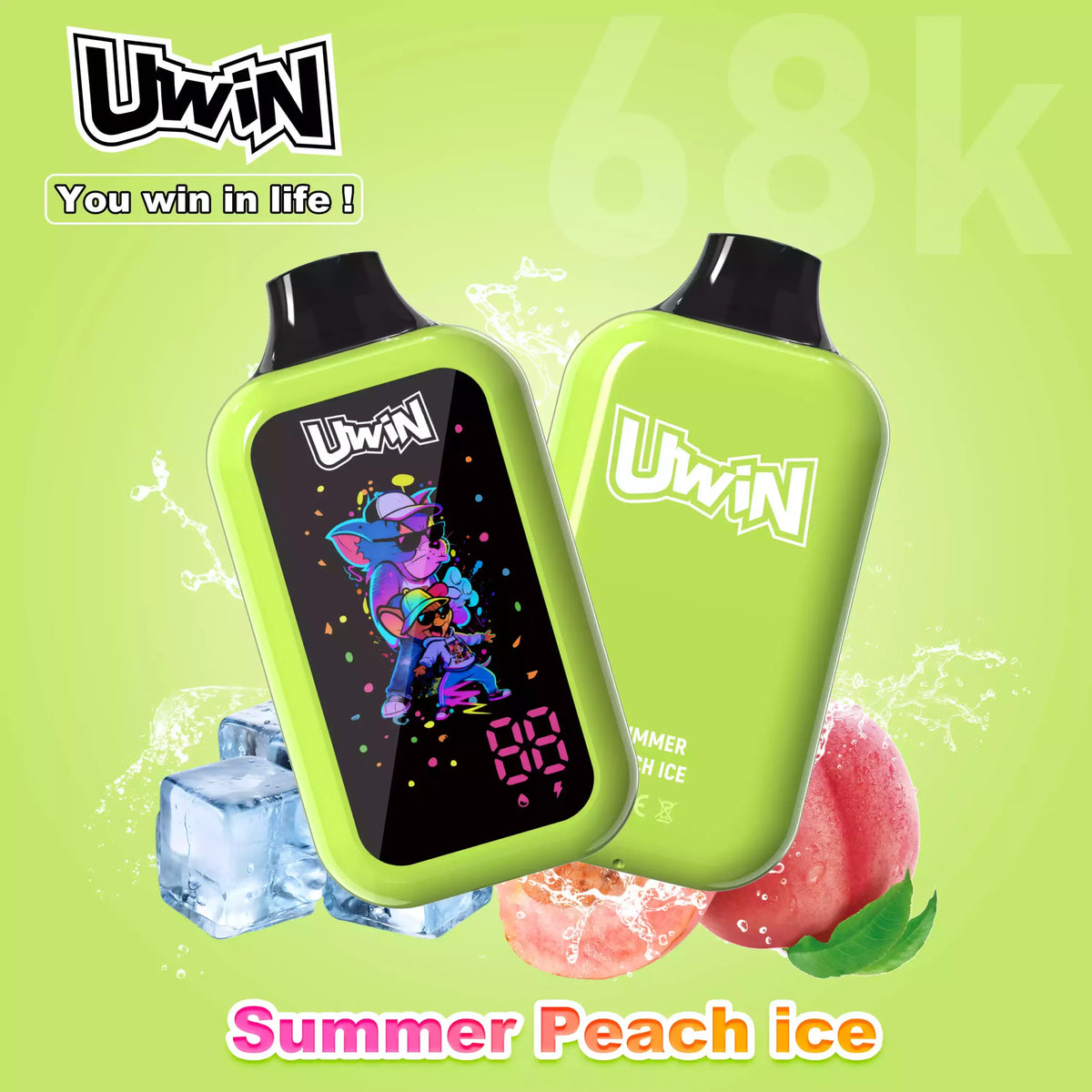 UWIN Digital Box 68K 68000 Puffs Mesh Coil Long Lasting Disposable Vape Wholesale Bulk Buy
