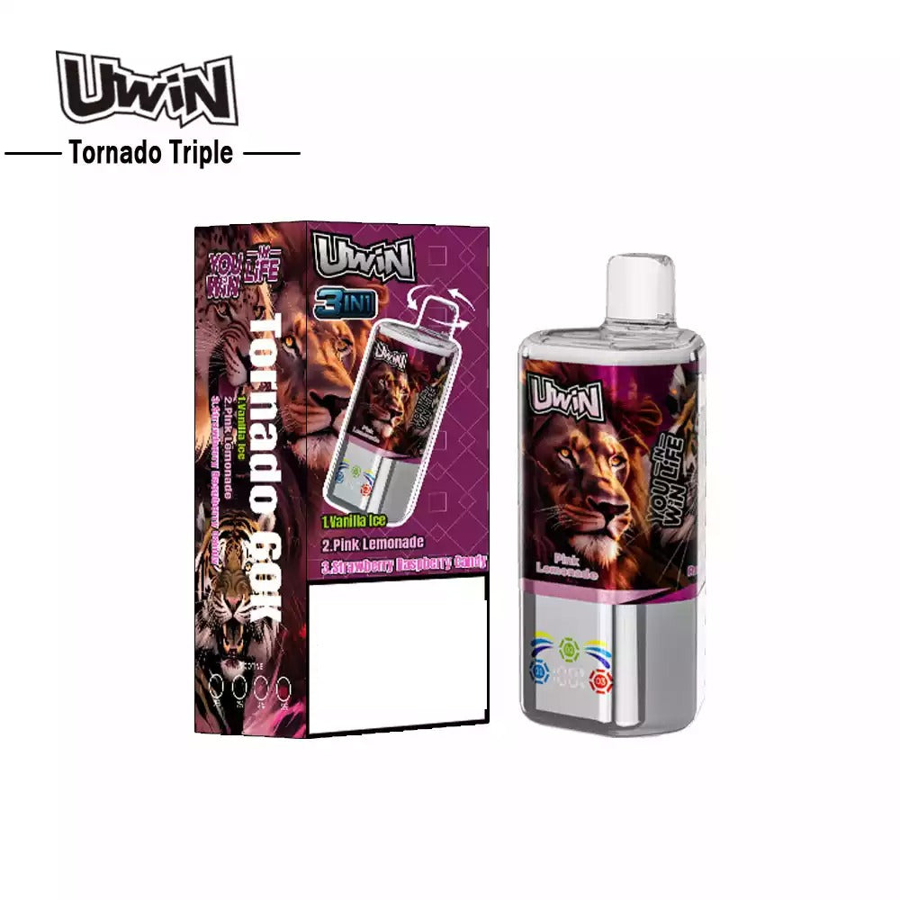 UWIN TORNADO TRIPLE 60000 Puffs 3-in-1 Tastes Bulk Buy 60K Rechargeable Disposable Vapes Wholesale