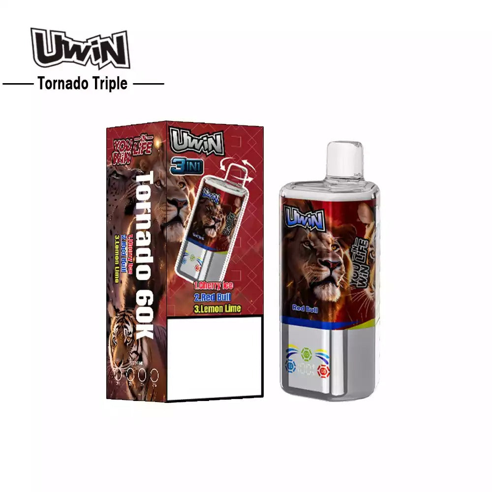 UWIN TORNADO TRIPLE 60000 Puffs 3-in-1 Tastes Bulk Buy 60K Rechargeable Disposable Vapes Wholesale