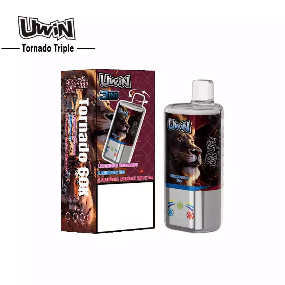 UWIN TORNADO TRIPLE 60000 Puffs 3-in-1 Tastes Bulk Buy 60K Rechargeable Disposable Vapes Wholesale