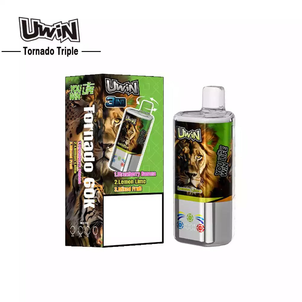UWIN TORNADO TRIPLE 60000 Puffs 3-in-1 Tastes Bulk Buy 60K Rechargeable Disposable Vapes Wholesale