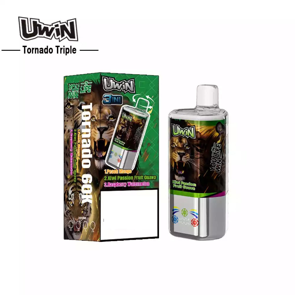 UWIN TORNADO TRIPLE 60000 Puffs 3-in-1 Tastes Bulk Buy 60K Rechargeable Disposable Vapes Wholesale