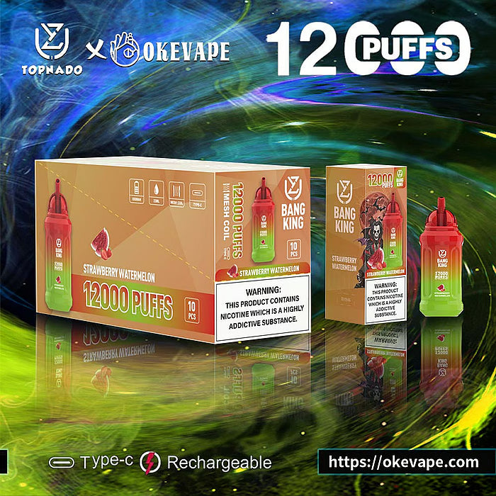 UZY Bang King 12000 Puffs 0% 2% 3% 5% Nicotine  Disposable Pod 14 Flavors