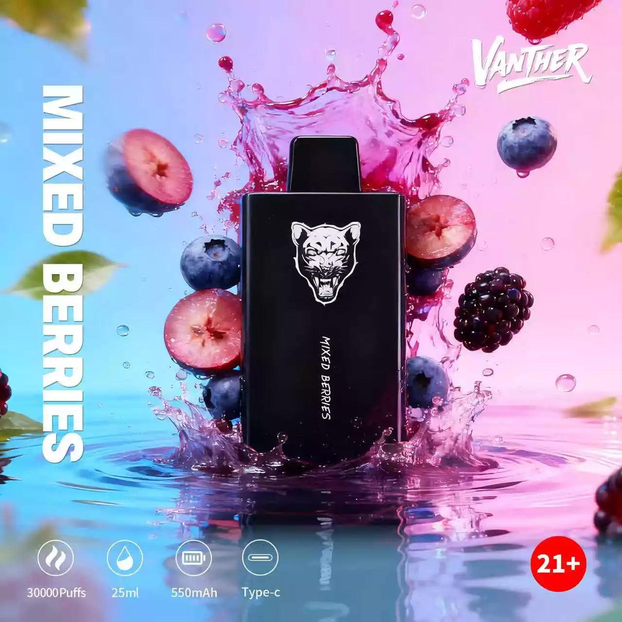 VANTHER 30K DSK077 30000 Puffs Disposable Vapes Wholesale Bulk Buy Dual Mesh Coil