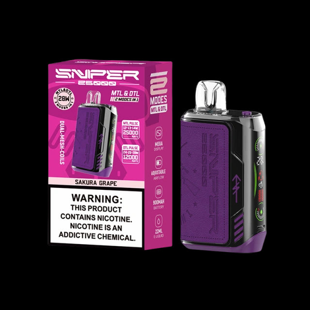 Vapmod Sniper 25000 Puffs Dispaable Vape  20ml 650mAh 12 Flavors