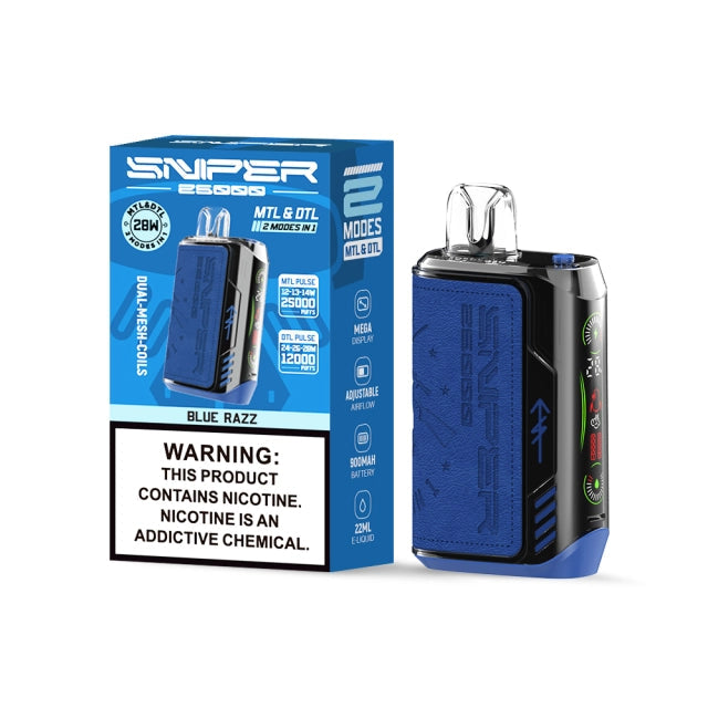 Vapmod Sniper 25000 Puffs Dispaable Vape  20ml 650mAh 12 Flavors