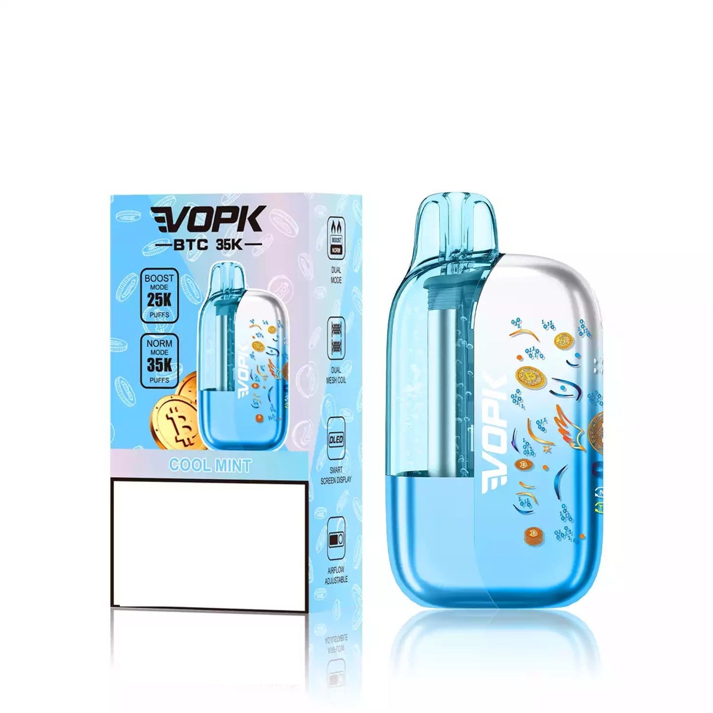 VOPK BTC 35K 35000 Puffs Dual Mesh Coil Disposable Vape Wholesale Adjustable Airflow Control