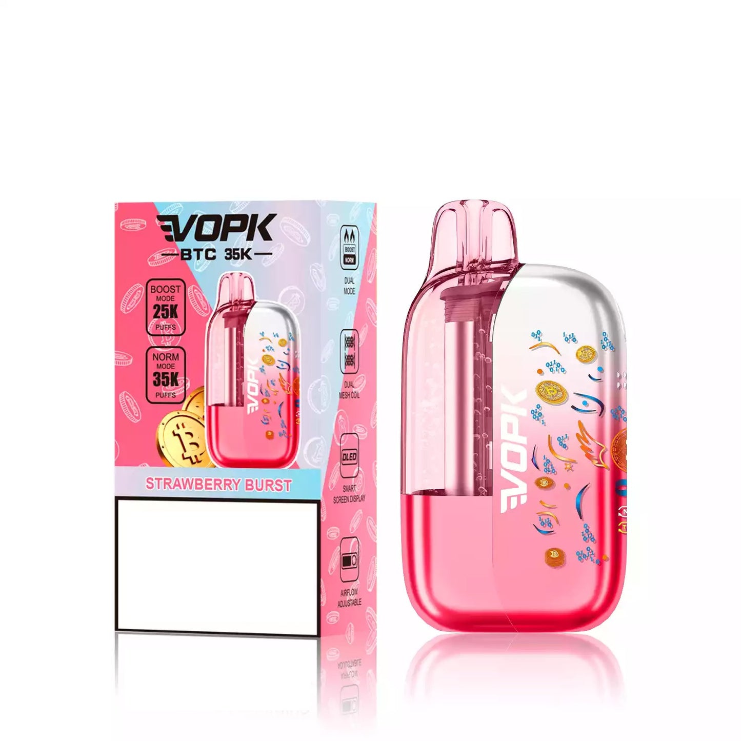 VOPK BTC 35K 35000 Puffs Dual Mesh Coil Disposable Vape Wholesale Adjustable Airflow Control
