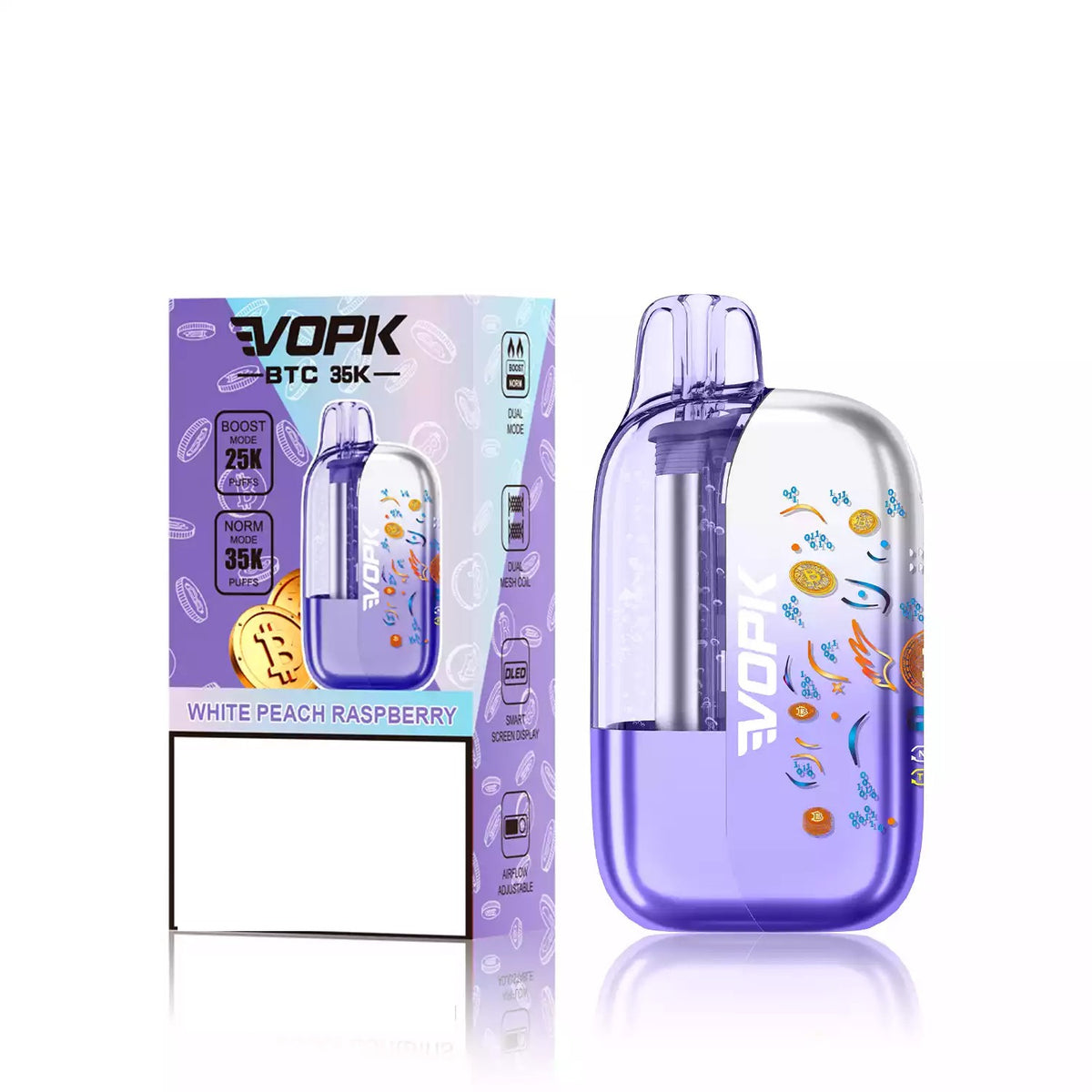 VOPK BTC 35K 35000 Puffs Dual Mesh Coil Disposable Vape Wholesale Adjustable Airflow Control