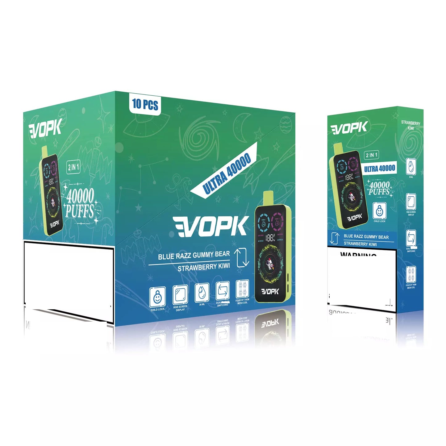 VOPK ULTRA 40000 Puffs Double Tastes Smart Screen Bulk Buy Rechargeable Disposable Vapes Wholesale