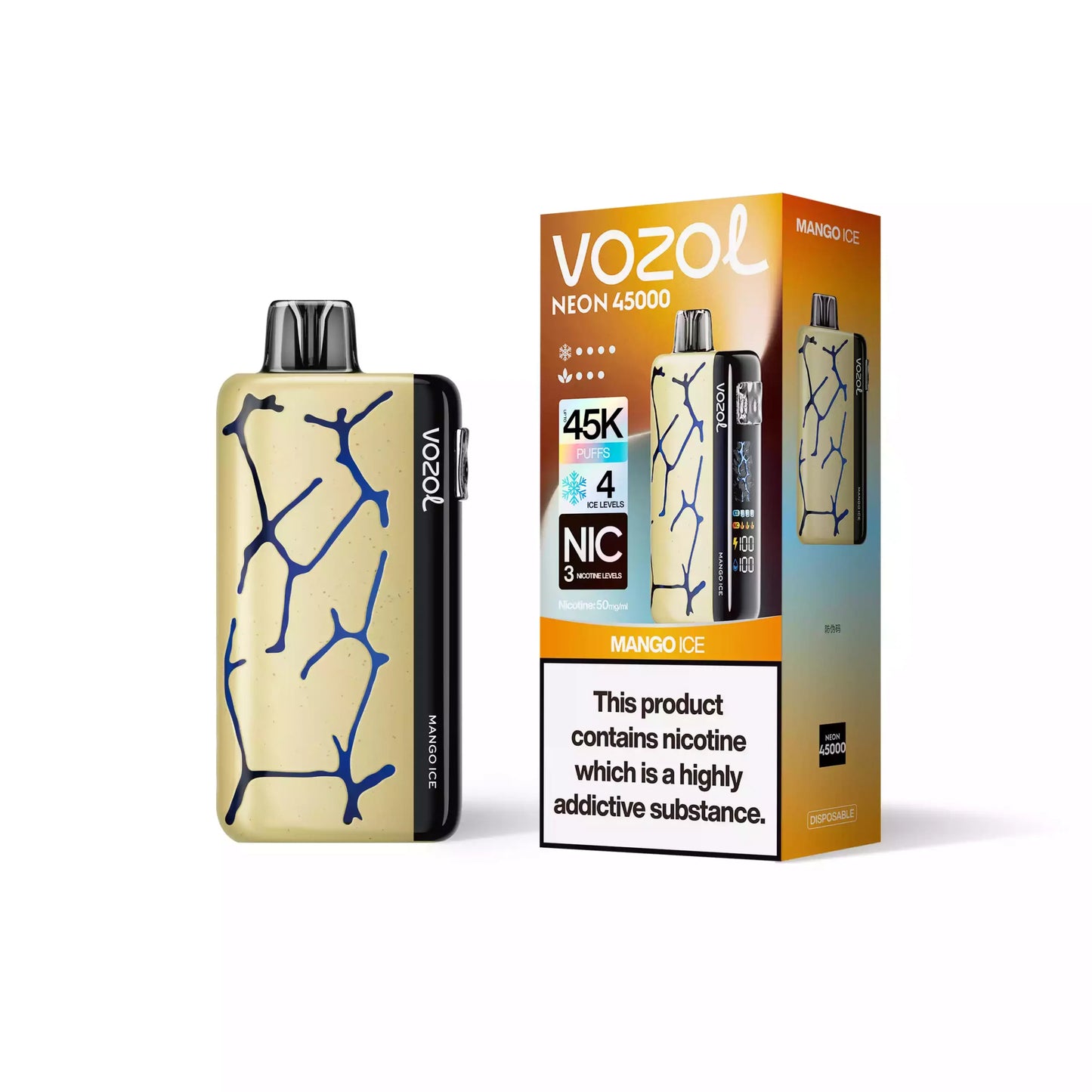 VOZOL NEON 45000 Puffs 50mg Bulk Buy Rechargeable Disposable Vapes Wholesale