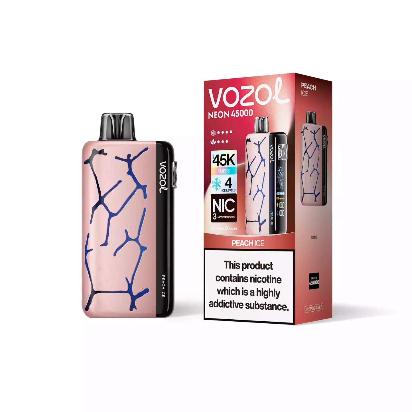 VOZOL NEON 45000 Puffs 50mg Bulk Buy Rechargeable Disposable Vapes Wholesale
