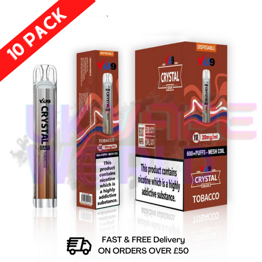 Tobacco Crystal 600 Puffs VU9 Schachtel mit 10 Stück