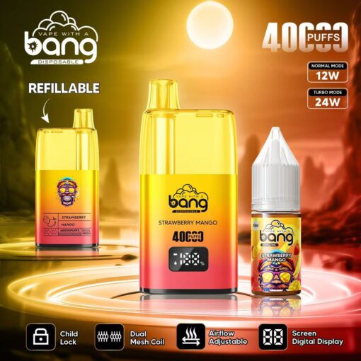 Bang 40000 Puffs Disposable Vape - 10ml E-Liquid. 650mAh Battery 12 Flavors