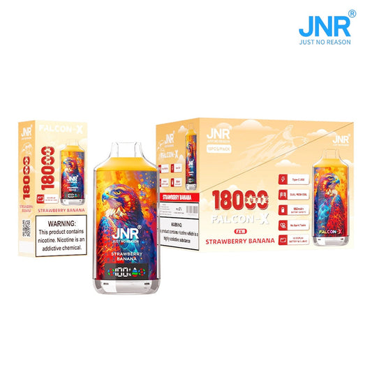 Jnr Falcon-X 18000 Puff Zbood Quik Pulse Disposable Pod Crystal Box Vape E-Cigarettes
