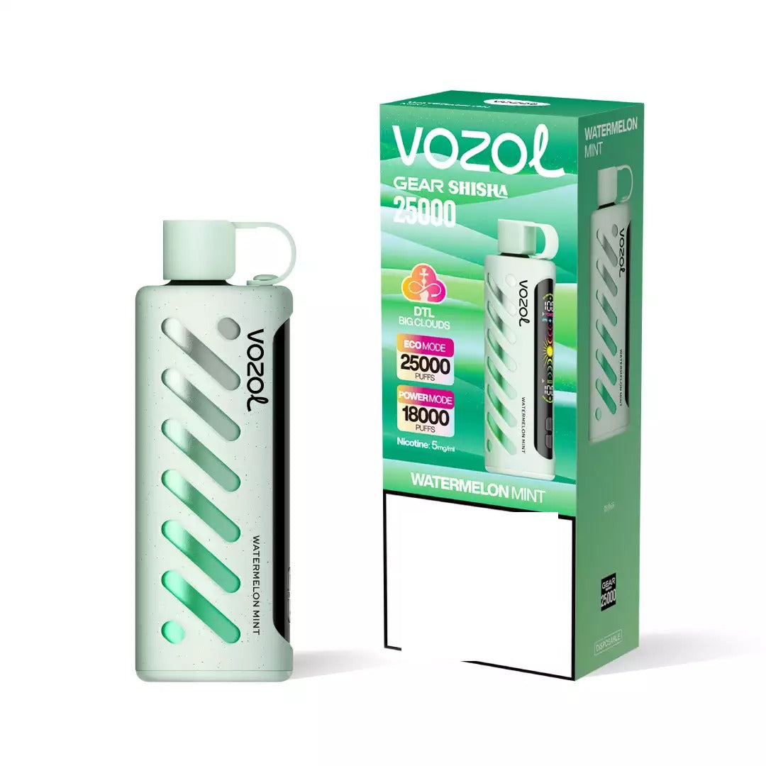 VOZOL Gear Shisha 25000 Puffs Dual Mesh Audio Interactive 50mg Bulk Buy Rechargeable Disposable Vapes Wholesale