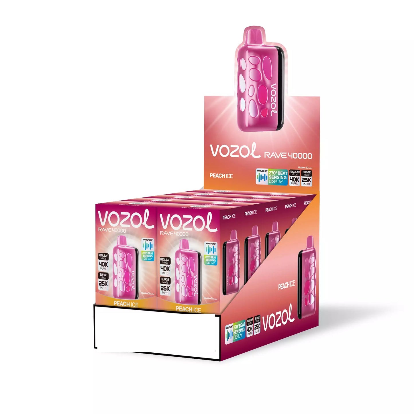 VOZOL RAVE 40000 Puffs Dual Mesh Dual Mode Digital Display Bulk Buy 40K Rechargeable Disposable Vapes Wholesale