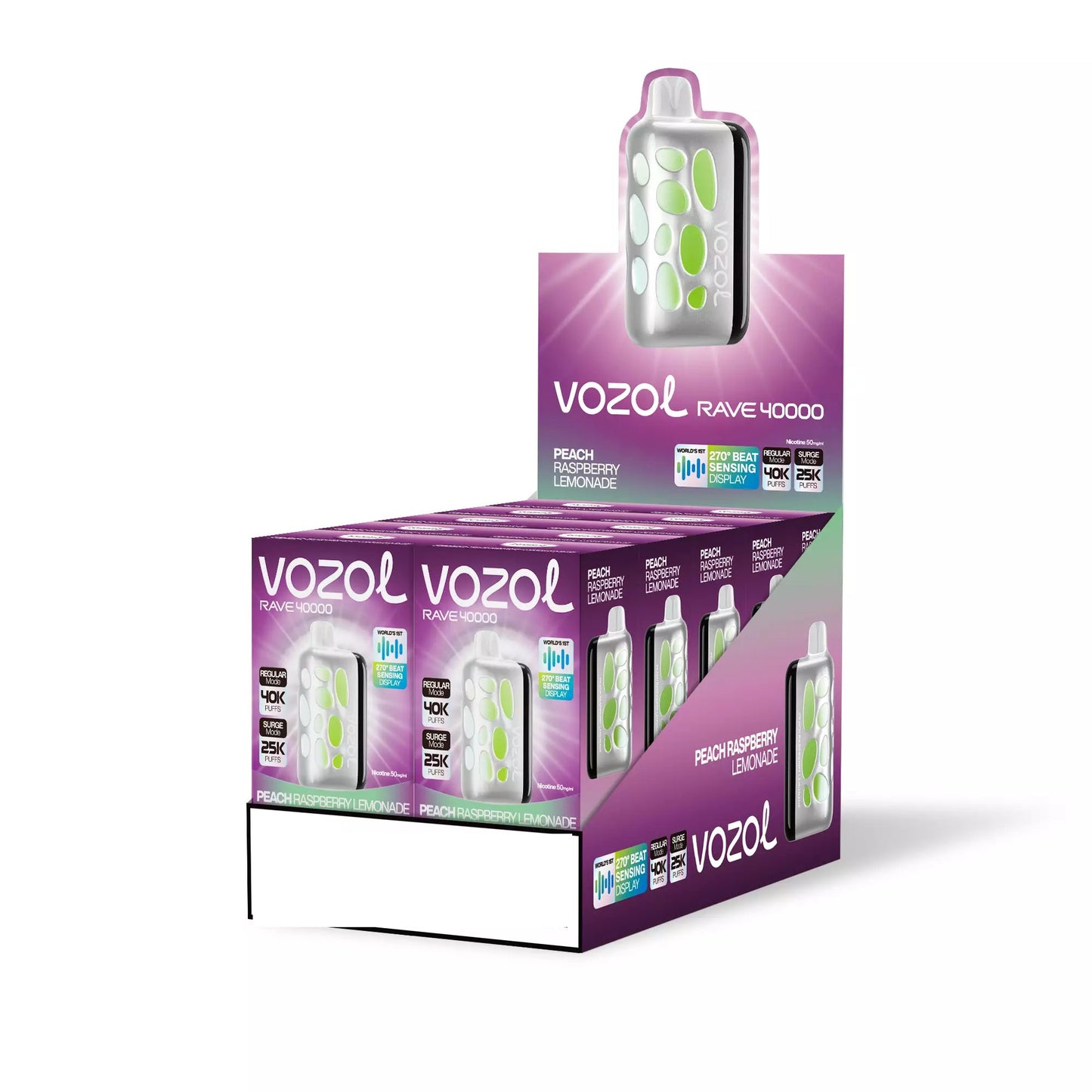VOZOL RAVE 40000 Puffs Dual Mesh Dual Mode Digital Display Bulk Buy 40K Rechargeable Disposable Vapes Wholesale
