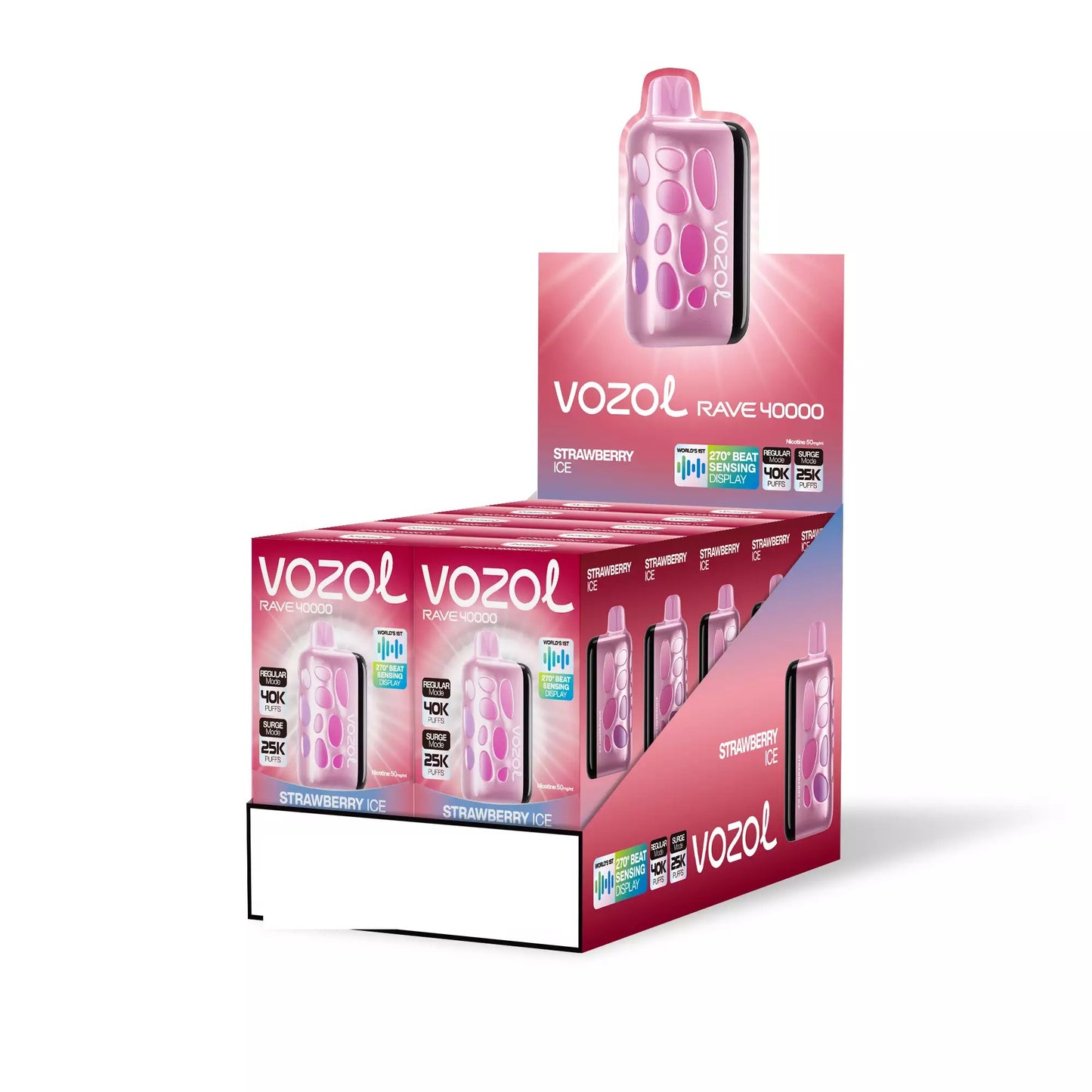 VOZOL RAVE 40000 Puffs Dual Mesh Dual Mode Digital Display Bulk Buy 40K Rechargeable Disposable Vapes Wholesale