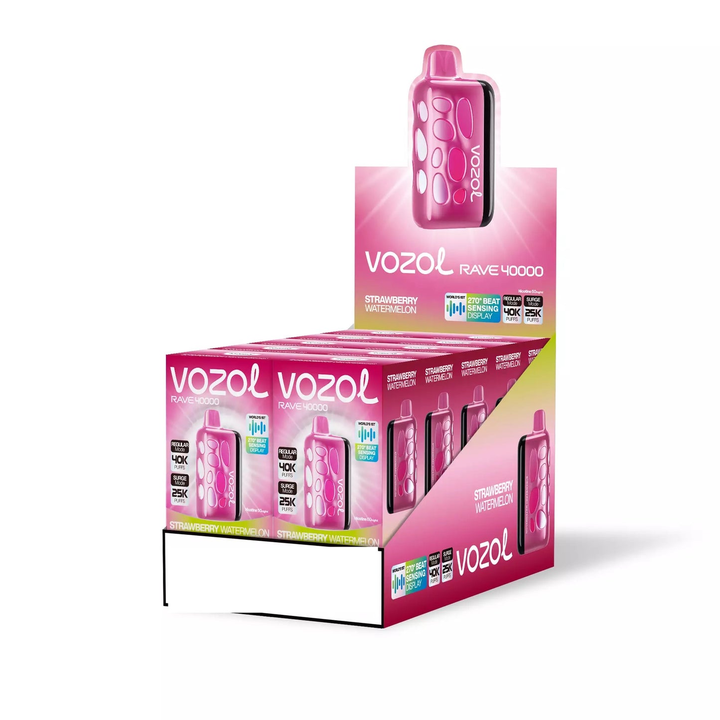 VOZOL RAVE 40000 Puffs Dual Mesh Dual Mode Digital Display Bulk Buy 40K Rechargeable Disposable Vapes Wholesale