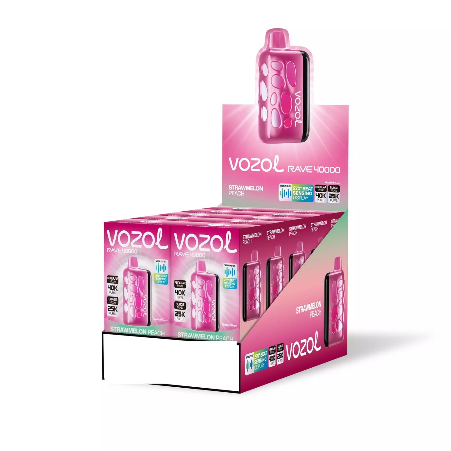 VOZOL RAVE 40000 Puffs Dual Mesh Dual Mode Digital Display Bulk Buy 40K Rechargeable Disposable Vapes Wholesale