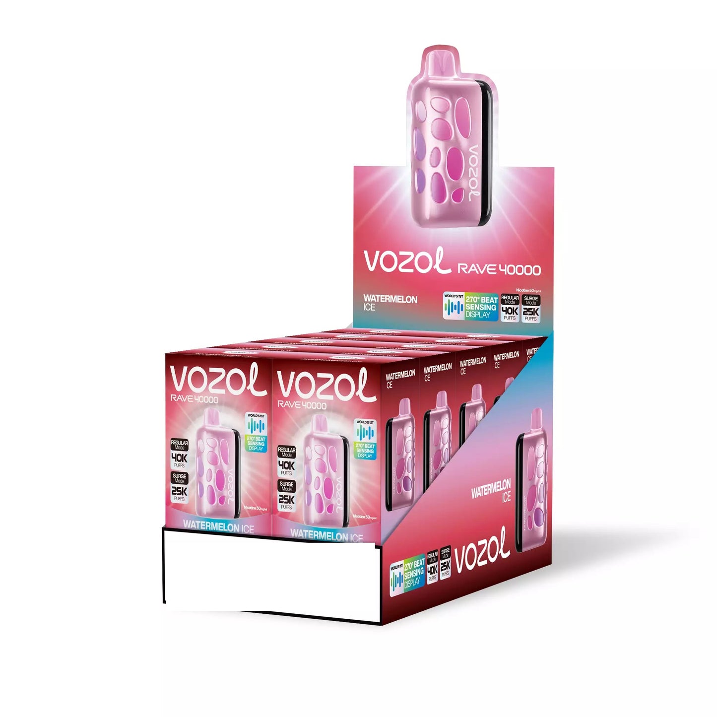VOZOL RAVE 40000 Puffs Dual Mesh Dual Mode Digital Display Bulk Buy 40K Rechargeable Disposable Vapes Wholesale