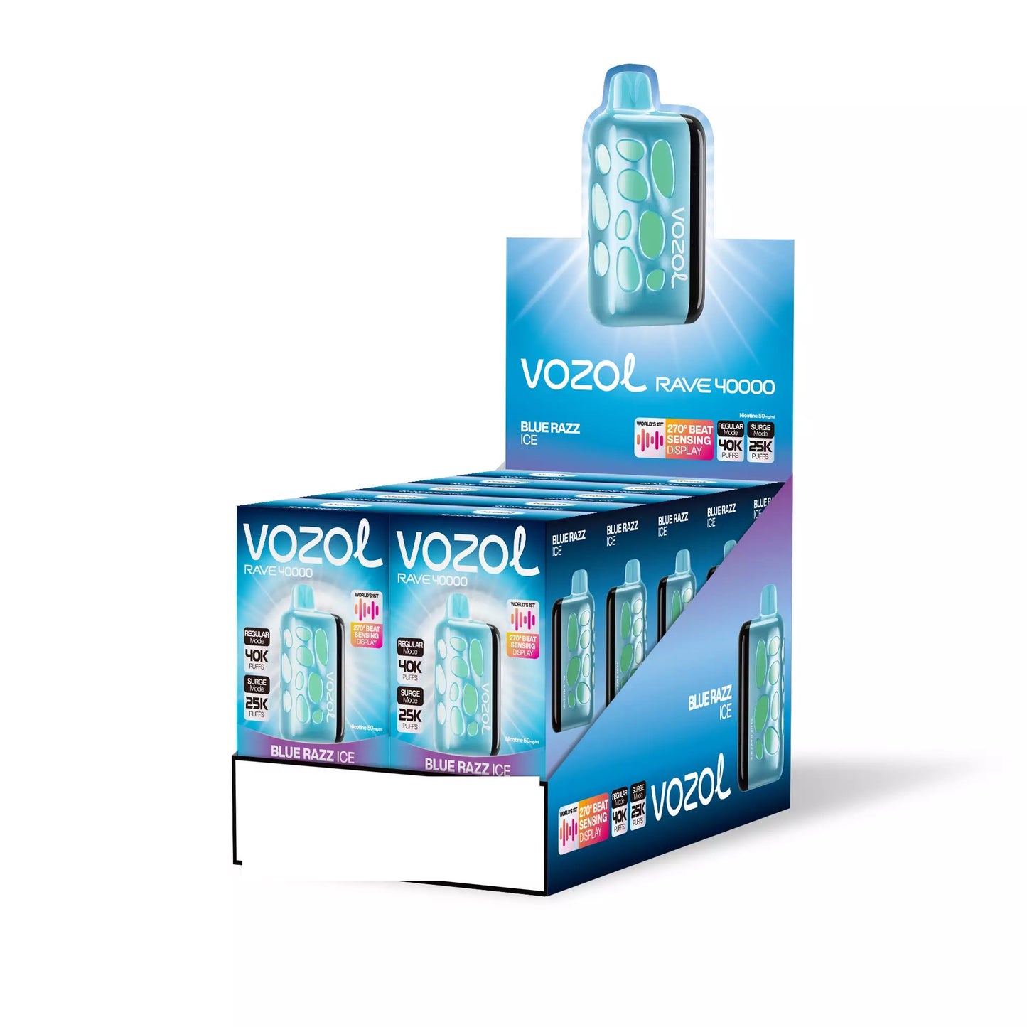 VOZOL RAVE 40000 Puffs Dual Mesh Dual Mode Digital Display Bulk Buy 40K Rechargeable Disposable Vapes Wholesale