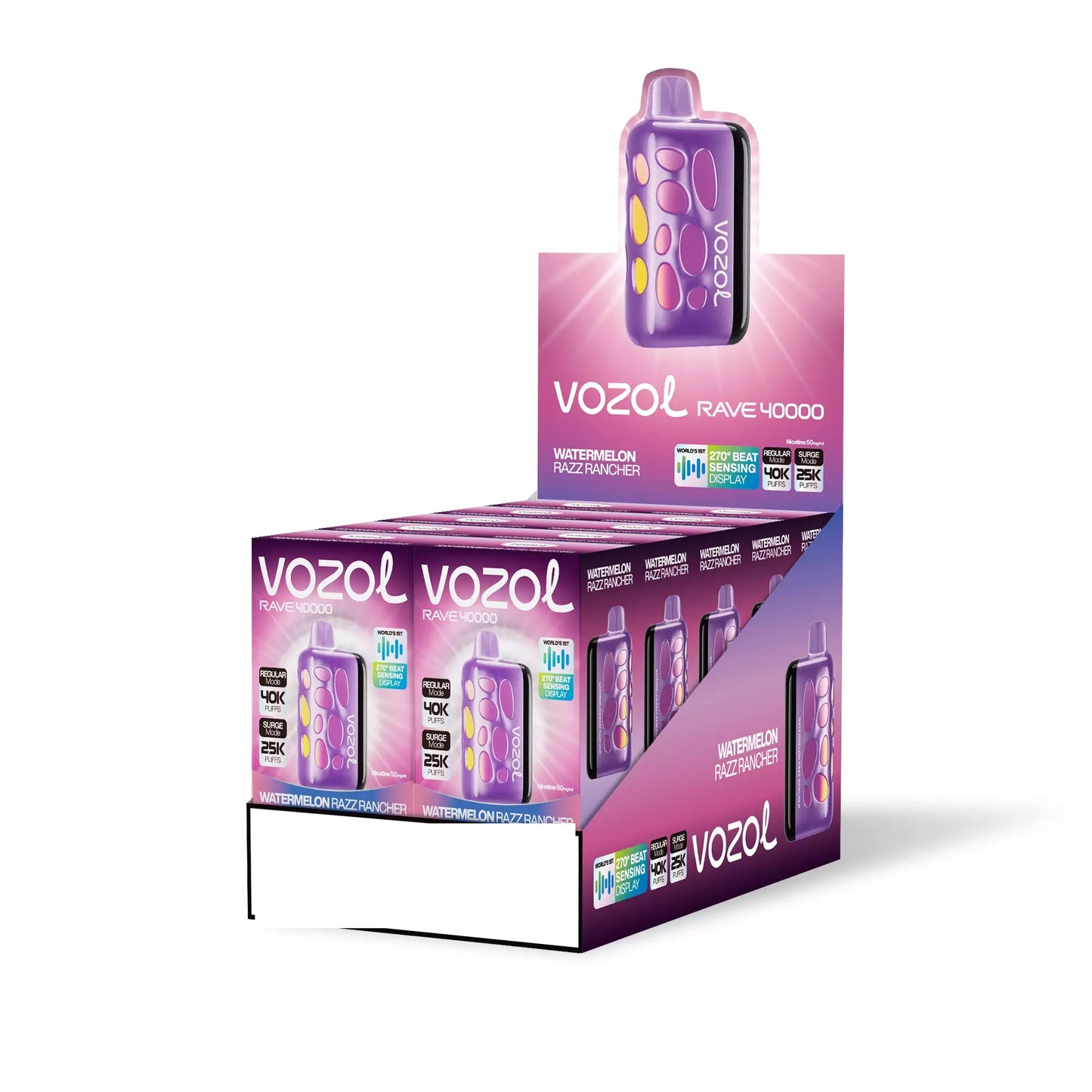 VOZOL RAVE 40000 Puffs Dual Mesh Dual Mode Digital Display Bulk Buy 40K Rechargeable Disposable Vapes Wholesale