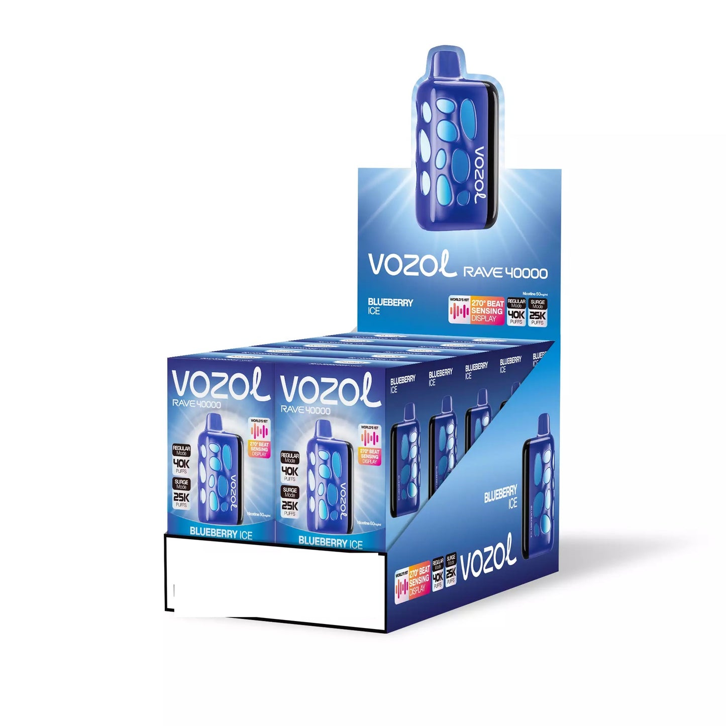VOZOL RAVE 40000 Puffs Dual Mesh Dual Mode Digital Display Bulk Buy 40K Rechargeable Disposable Vapes Wholesale