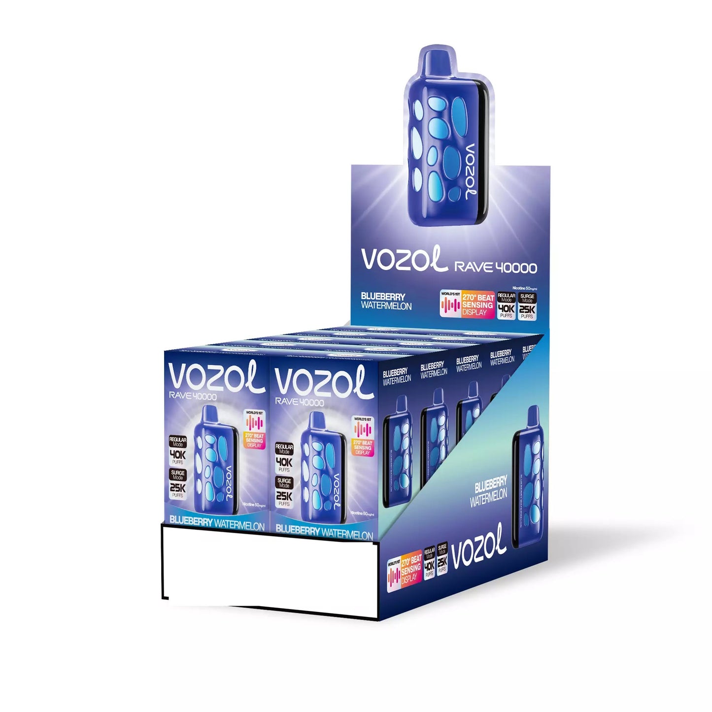 VOZOL RAVE 40000 Puffs Dual Mesh Dual Mode Digital Display Bulk Buy 40K Rechargeable Disposable Vapes Wholesale