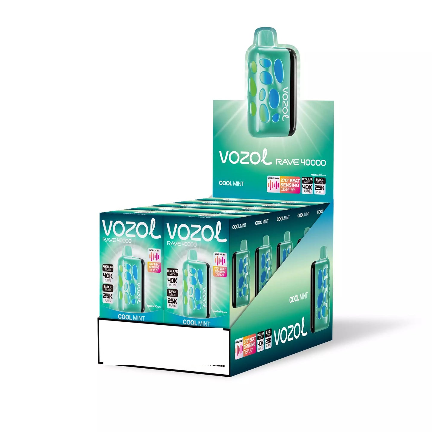 VOZOL RAVE 40000 Puffs Dual Mesh Dual Mode Digital Display Bulk Buy 40K Rechargeable Disposable Vapes Wholesale