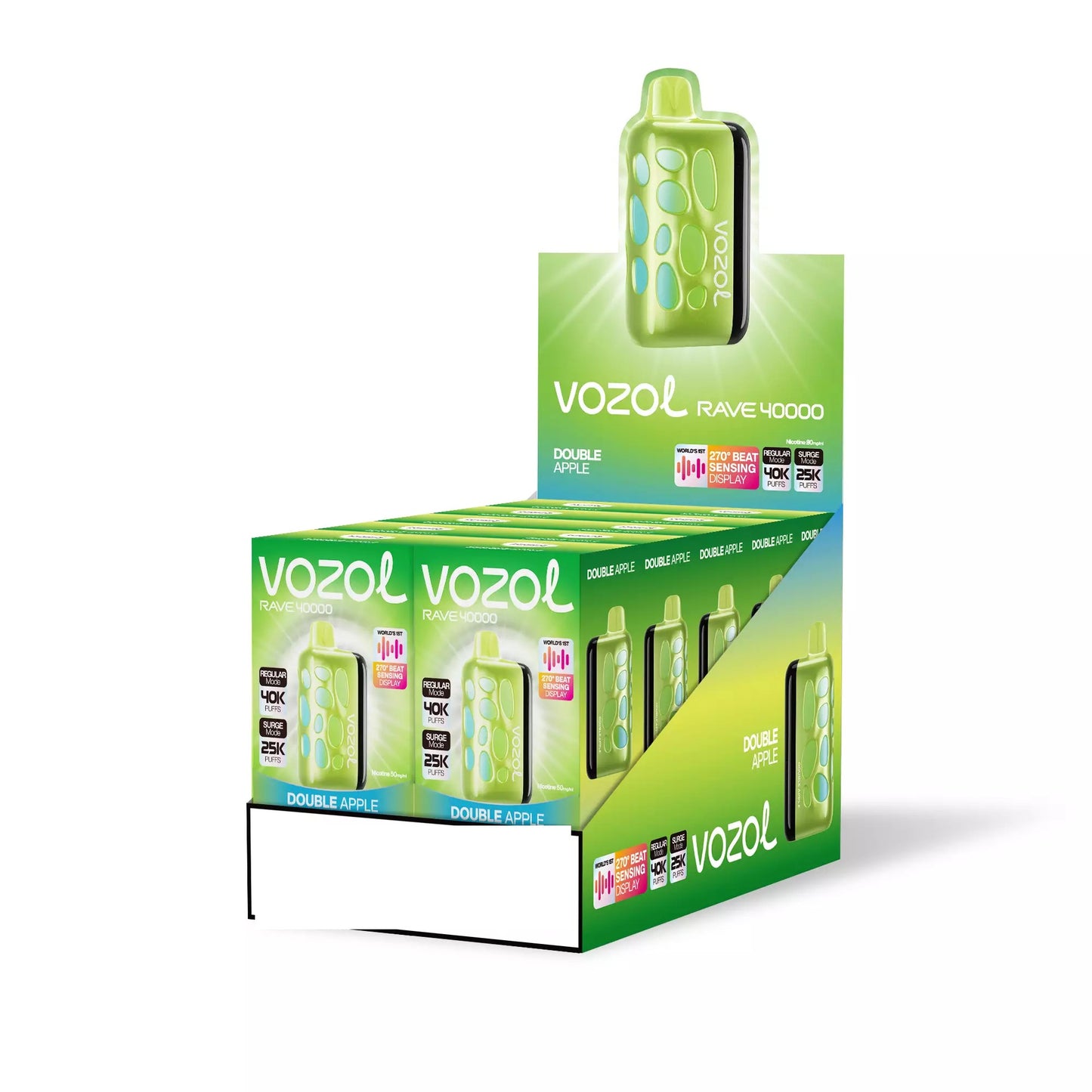 VOZOL RAVE 40000 Puffs Dual Mesh Dual Mode Digital Display Bulk Buy 40K Rechargeable Disposable Vapes Wholesale