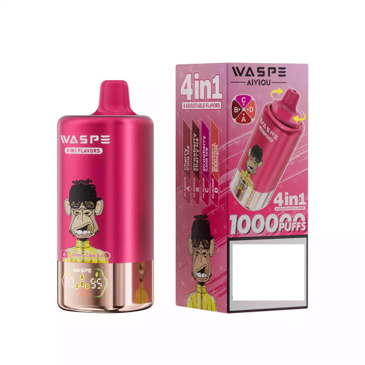 WASPE 4-in-1 Tastes 100000 Puffs Bulk Buy 100K Rechargeable Disposable Vapes Wholesale