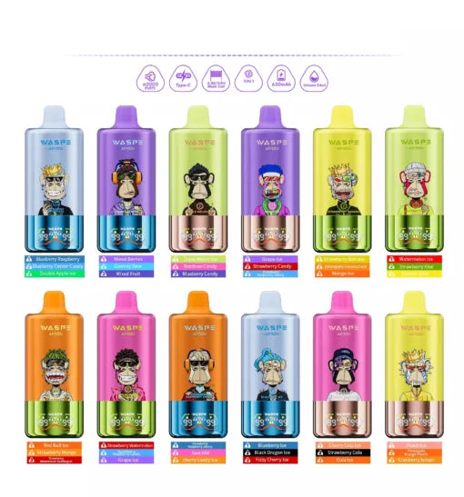 WASPE AIVIOU 60000 Puffs Triple Tastes Digital Screen Bulk Buy 60K Rechargeable Disposable Vapes Wholesale