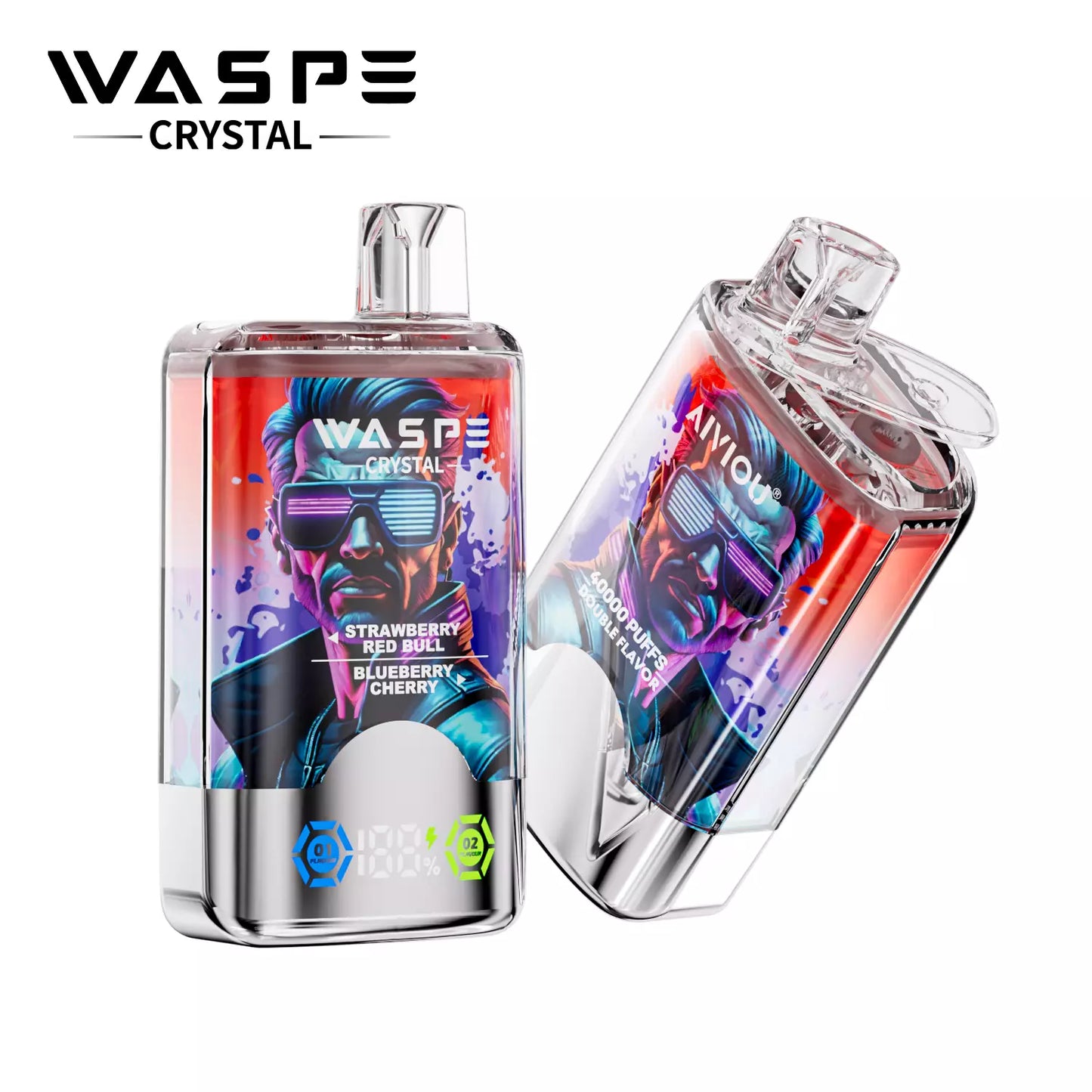 WASPE Crystal 40000 Puffs Double Taste Disposable Vapes Wholesale
