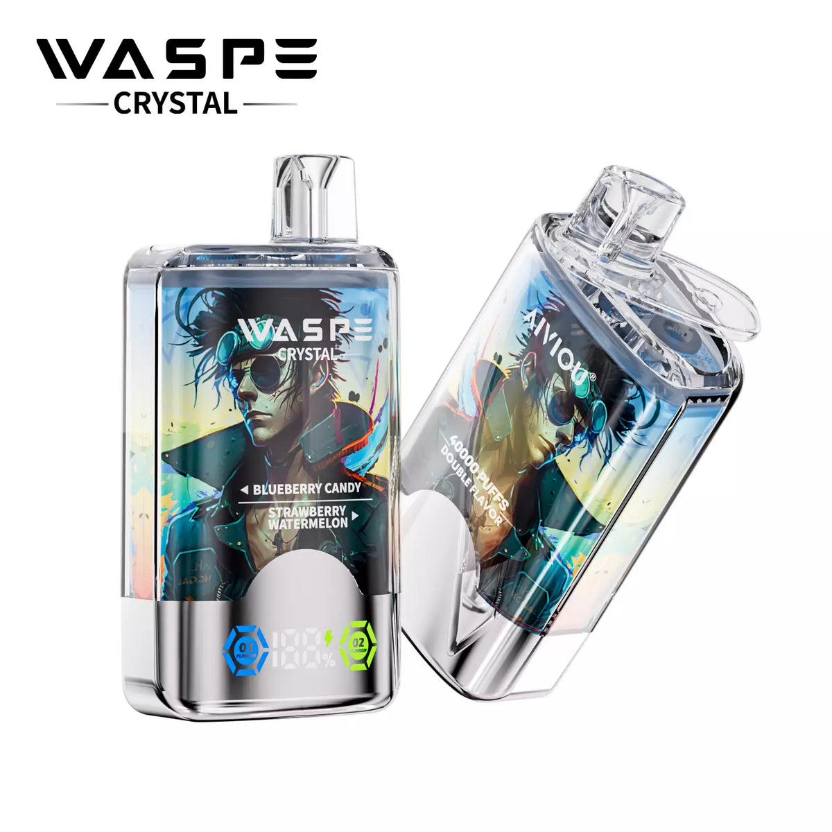 WASPE Crystal 40000 Puffs Double Taste Disposable Vapes Wholesale