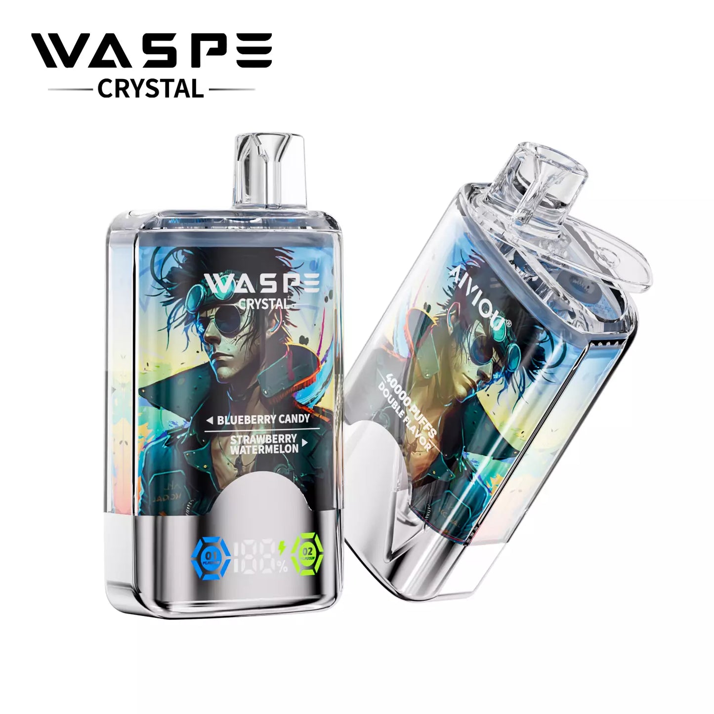 WASPE Crystal 40000 Puffs Double Taste Disposable Vapes Wholesale
