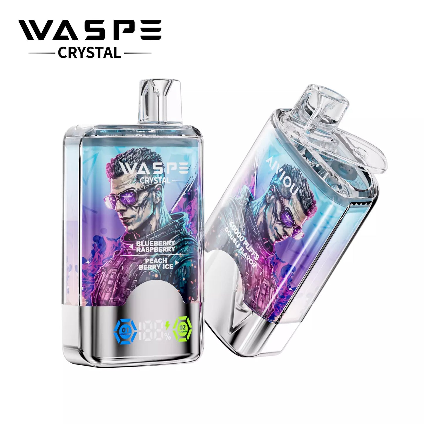 WASPE Crystal 40000 Puffs Double Taste Disposable Vapes Wholesale