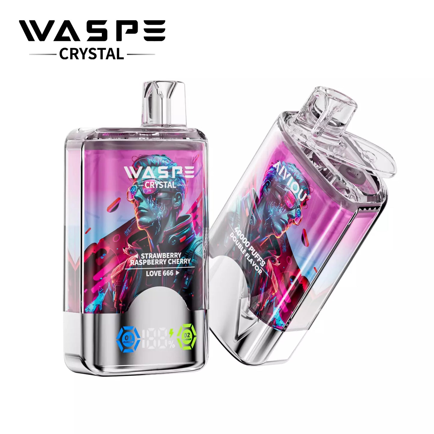 WASPE Crystal 40000 Puffs Double Taste Disposable Vapes Wholesale