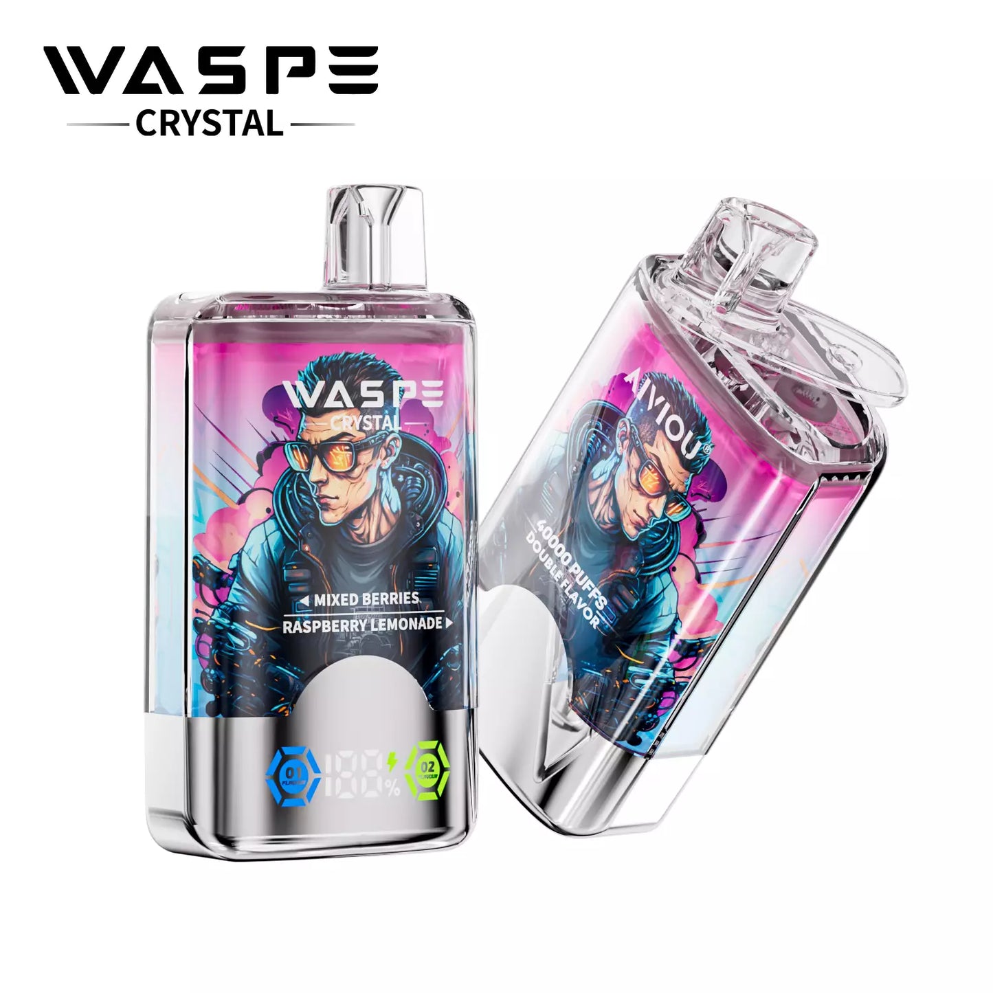 WASPE Crystal 40000 Puffs Double Taste Disposable Vapes Wholesale