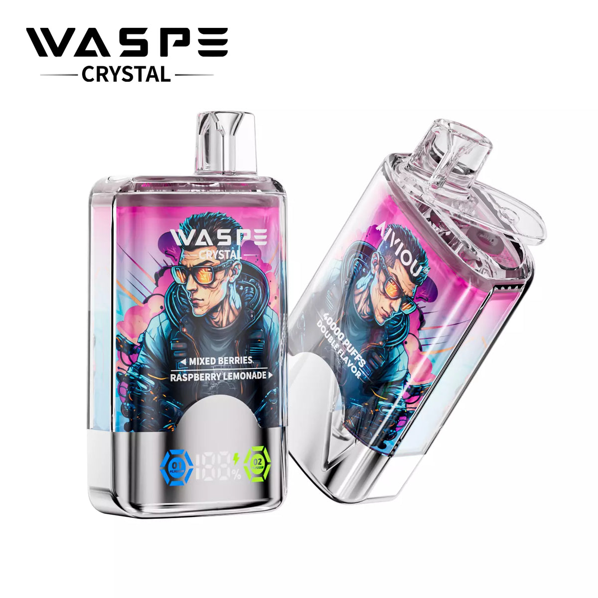 WASPE Crystal 40000 Puffs Double Taste Disposable Vapes Wholesale