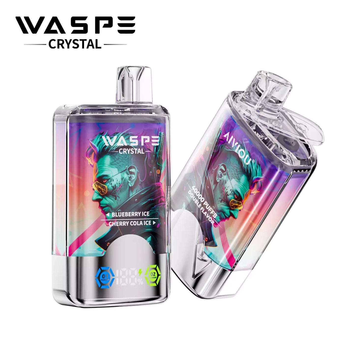 WASPE Crystal 40000 Puffs Double Taste Disposable Vapes Wholesale